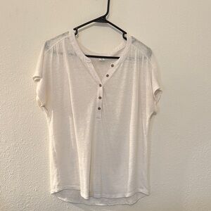 Women's Cream Button-Down Top